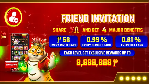 FRIEND INVITATION 58 PER INVITE , 0.99% EVERY DEPOSIT EARN, 0.61% EVERY BET EARN