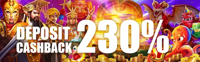 230% DEPOSIT CASHBACK