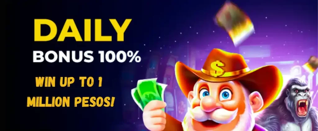 daily bonus up to 1M