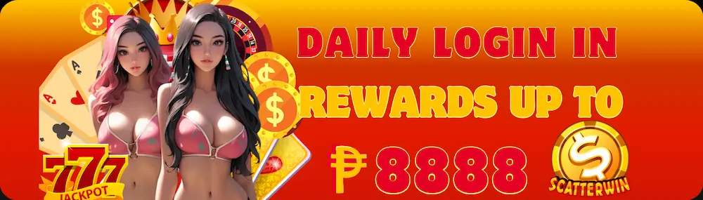 daily login rewards up to P8,888-scatterwin